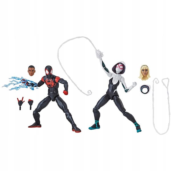 Spider-Man (Miles Morales) & Spider-Gwen action figure from the Marvel Legends range