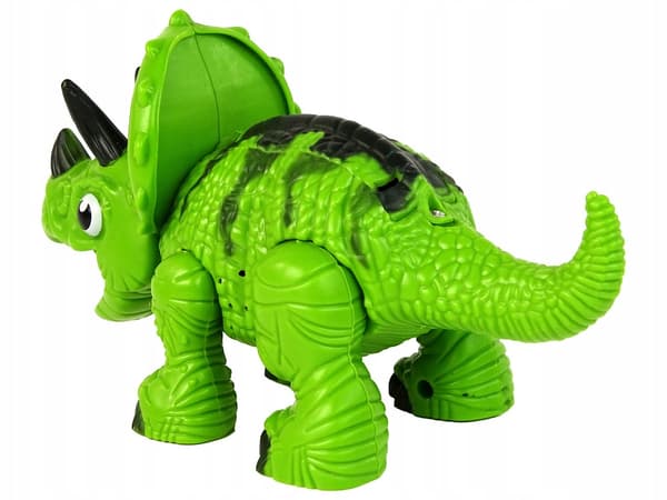 Interactive Triceratops Dinosaur – Steam-powered, Sound Effects, Green