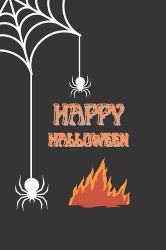 Happy Halloween: Spider and Evil Wizard Notebook – Lined White Paper, Perfect