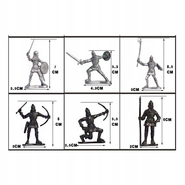 15 Ancient Soldier Figures with Sword, Shield and Flag, plus Chariots – Action A
