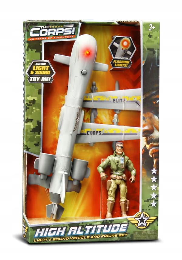 The Corps! A military set featuring a figurine and special effects