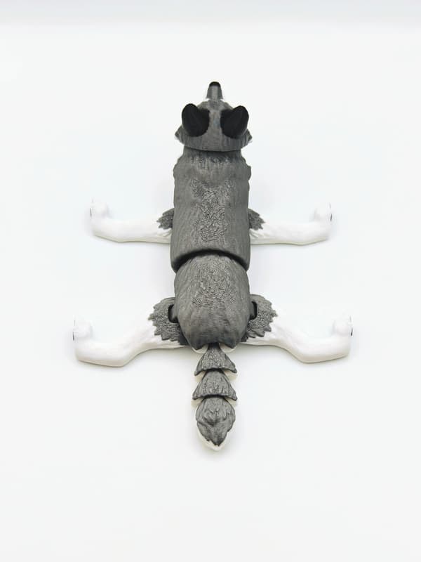 WOLF MOVING 3D FIGURINE – ANTI-STRESS TOY – 17 CM – 3D PRINTED