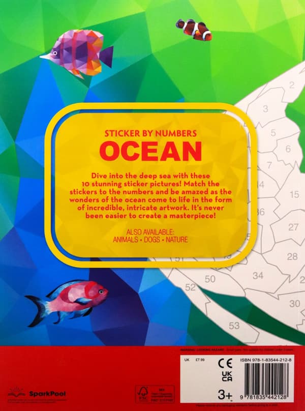 STICKER BY NUMBERS: OCEAN (BOOK)