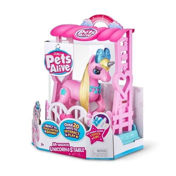1x Zuru Pets Alive unicorn figurine set