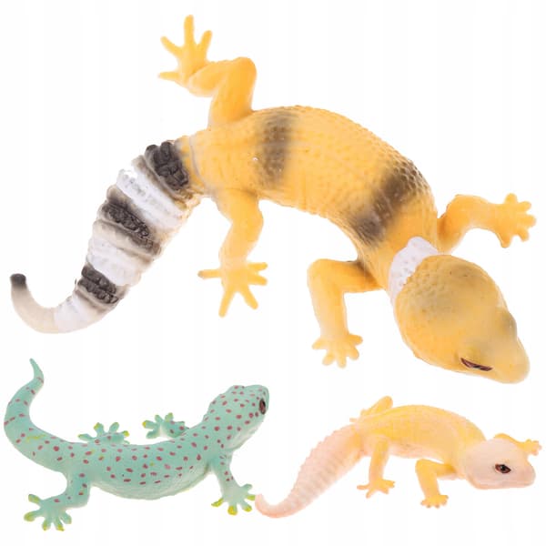 3 REALISTIC LIZARD FIGURINES – EDUCATIONAL TOY SET