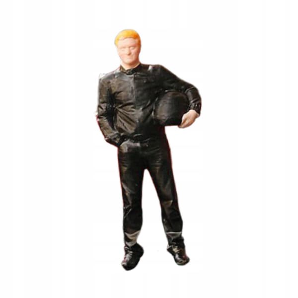 1:64 Diorama Stylish Figure Sand Table Centrepiece Black Racer Man