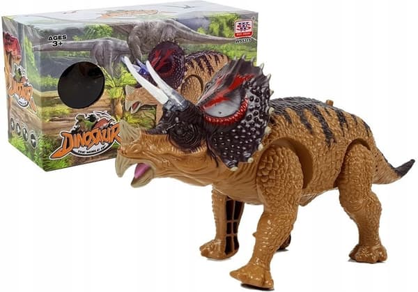 BATTERY-POWERED TRICERATOPUS DINOSAUR