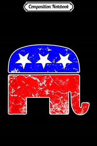 Composition Notebook: Republican Party Conservative Elephant Anti-Liberal J