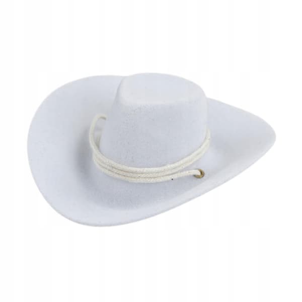 1:6 Cowboy Hat – Mini Western Hat – Props – Pretend Play – Mini Cap Model – White