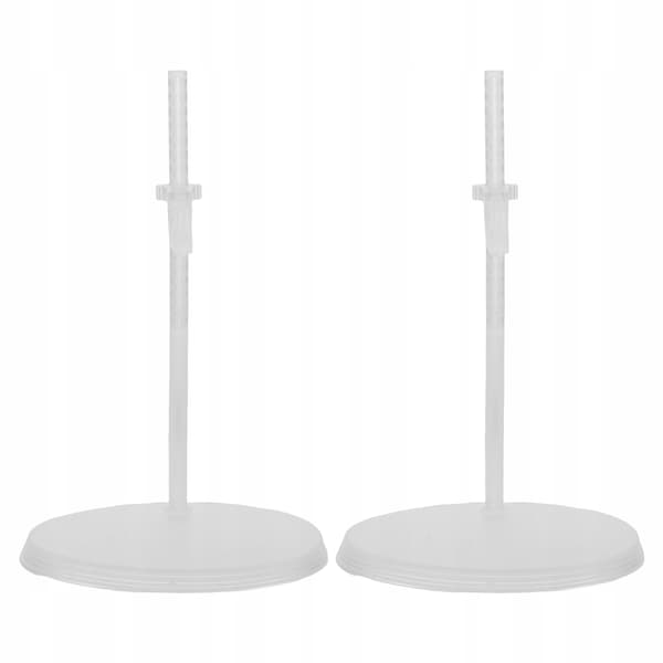 Set of 2 plastic model stands for 1/6 scale models, height-adjustable