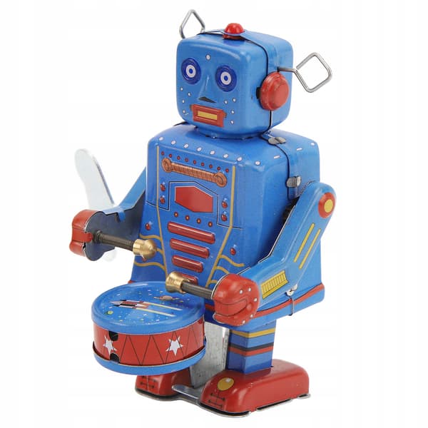 Clockwork Percussion Robot – Retro Tinplate – Handcrafted robots at JW