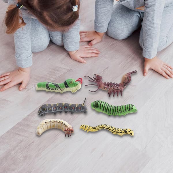 6x Simulation Larvae Models Caterpillar Toys Educational Toy Photography Prop
