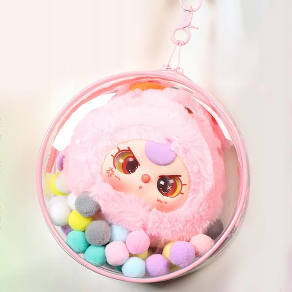 Tiny Doll Pouch PVC doll display case – Transparent doll carry bag