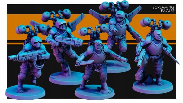 AIRBORNE FORCES SCREAMING EAGLES x5 Red Pilgrim Mi