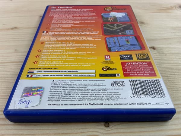 DR DOLITTLE DR. – PS2 game set, in excellent condition