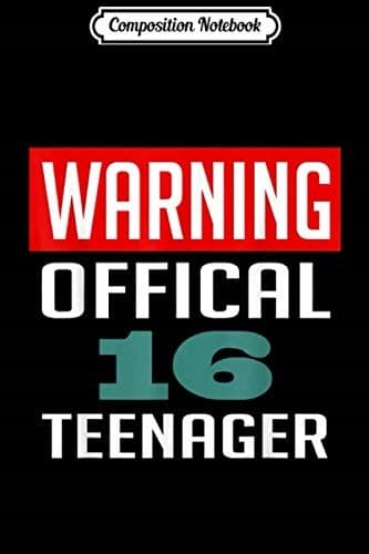 Composition Notebook: Warning Official Nager – 16th Birthday 2003 Gift Journal