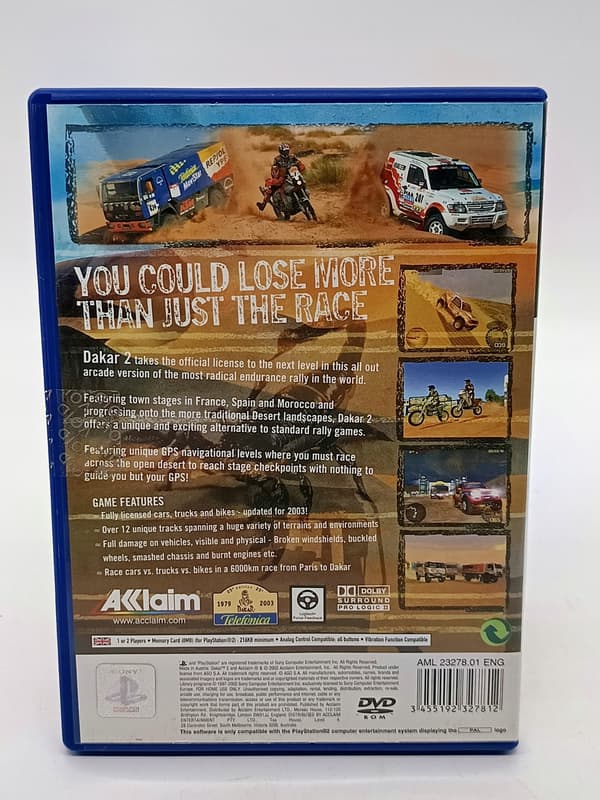 DAKAR 2 for PlayStation 2 (PS2) – boxed version