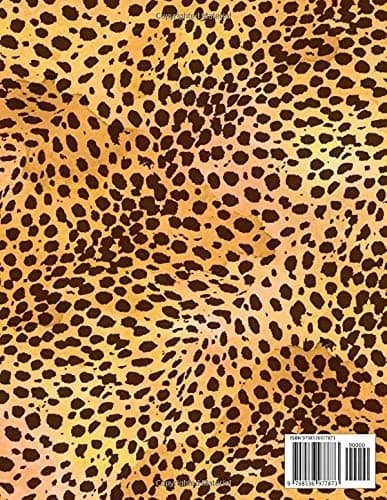 Composition Notebook: Realistic Leopard Design, College-Ruled Composition