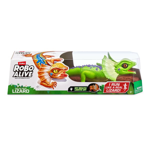 ZURU Robo Alive interactive walking green lizard figurine