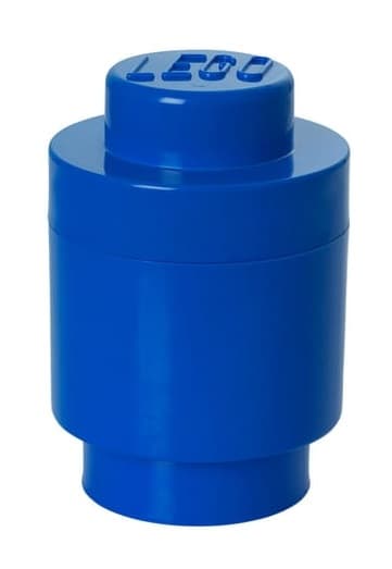 LEGO® round blue single brick container