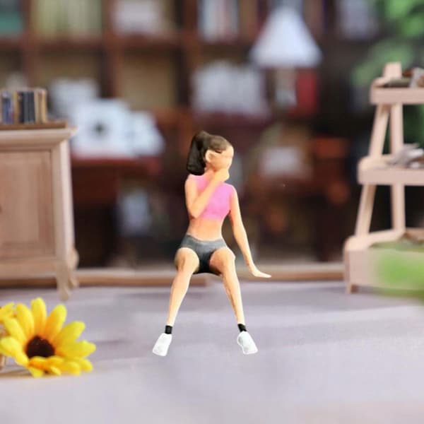 1/64 scale diorama. Stylish Hobby Tiny figures. Layout for DIY Style B
