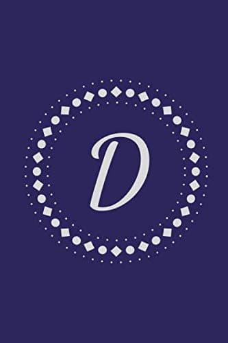 D: Monogram Initial Letter D Notebook