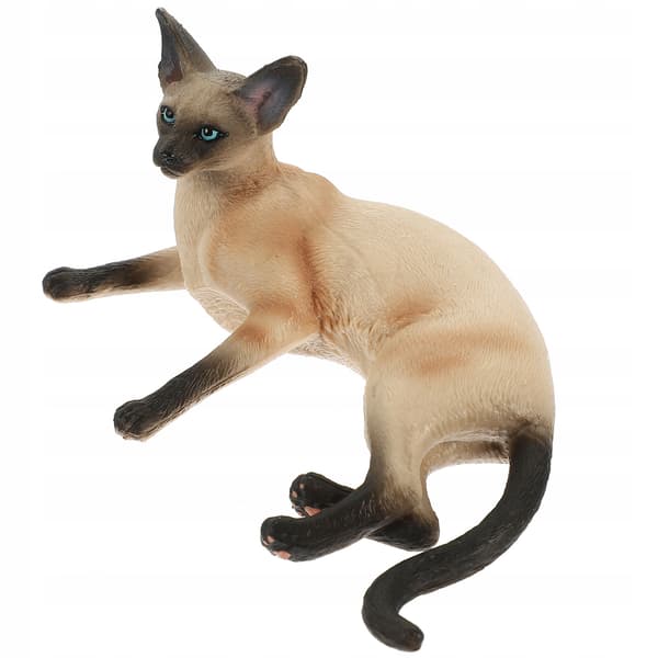 MULTICOLOURED SIAMESE CAT ORNAMENT MADE OF PLASTIC