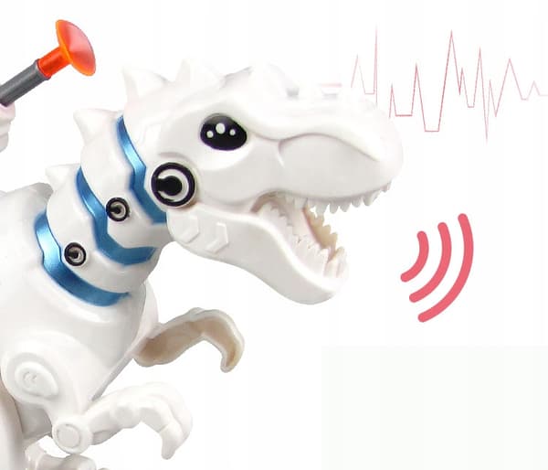 LARGE INTERACTIVE DINOSAUR ROBOT – TREX: WALKS, ROARS, GLOWS AND BREATHES FIRE – FOR CHILDREN