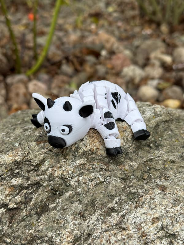 Krówka, 3D cow – segmented, movable figurine, stress reliever, novelty item