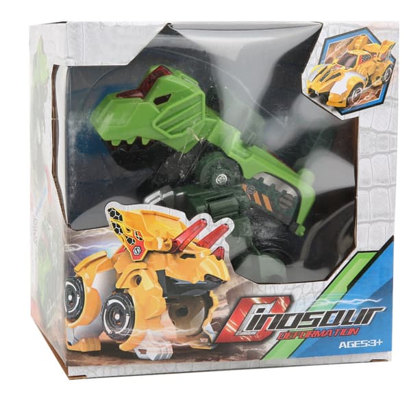 Deformation of plastic dinosaur figurines due to inertial stretching (EO)