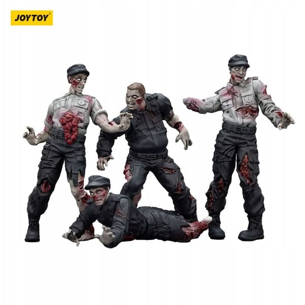 Zombie Dark Source bodyguard figurines, set of 4, 8 cm