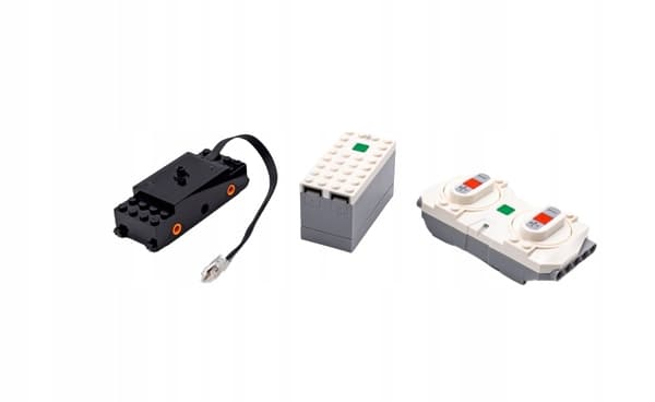 LEGO Bricks: Electric Motor for a Train, Remote-Controlled Locomotive, Railway Set, Drive System