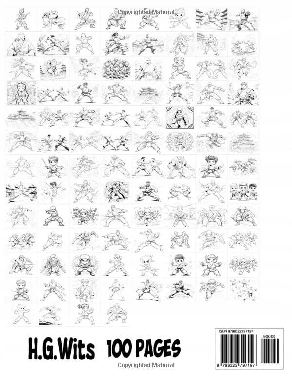 Kung Fu Colouring Book