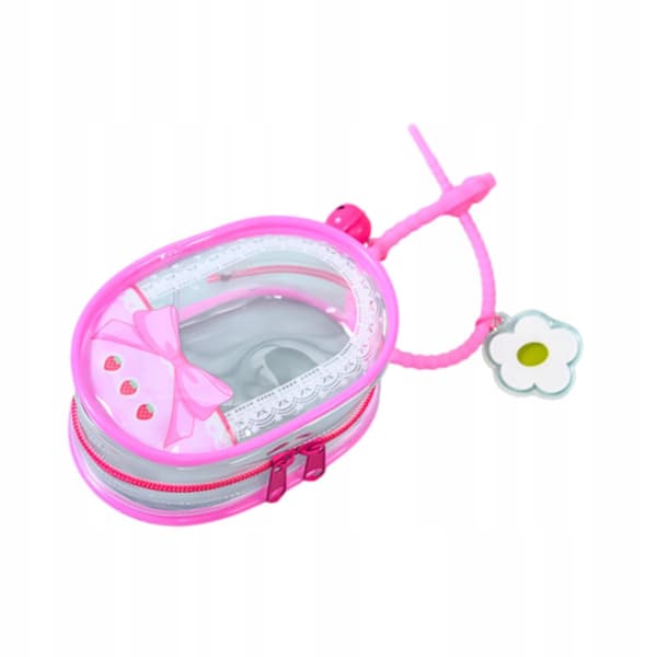 Clear figures Fani display bag featuring a PVC handle Portable with a buckle