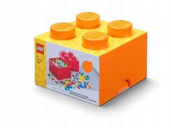 LEGO BRICK STORAGE BOX, ORANGE, 25 cm, 40031760