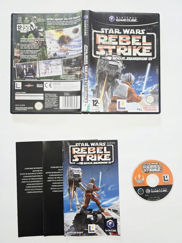 STAR WARS REBEL STRIKE ROGUE SQUADRON III GAMECUBE 3xA