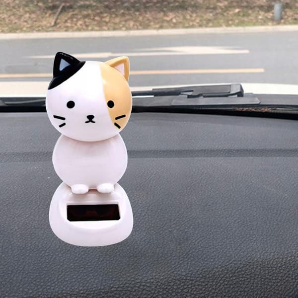 Solar-powered Creative car interior Plastic white and black Pointear