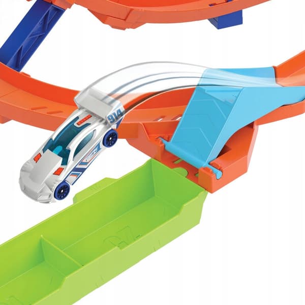 HOT WHEELS ACTION LET'S RACE TWISTED TORNADO LOOP TRACK SET + 1 car