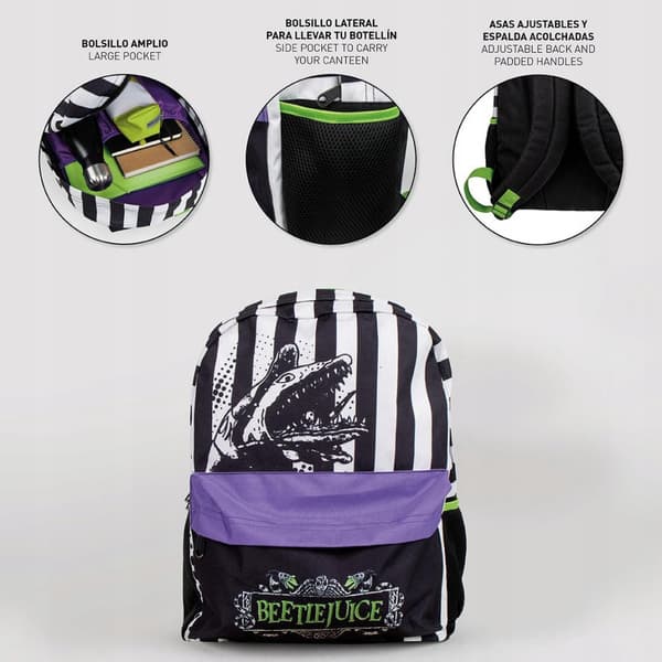 Beetlejuice Ghostly Vibes school bag, 42 cm bag