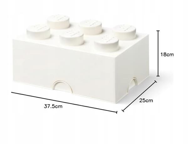 LEGO Brick 6 Storage Container, white