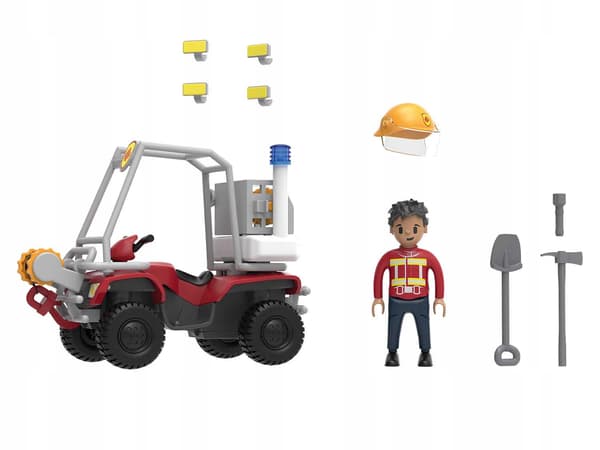 Fire-fighting quad set with firefighter figurine – 34 pieces