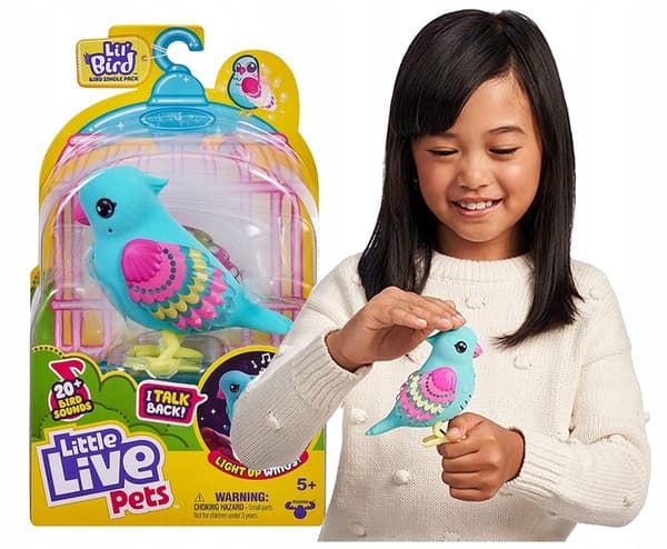 Little Live Pets Blue Talking Bird that Glows