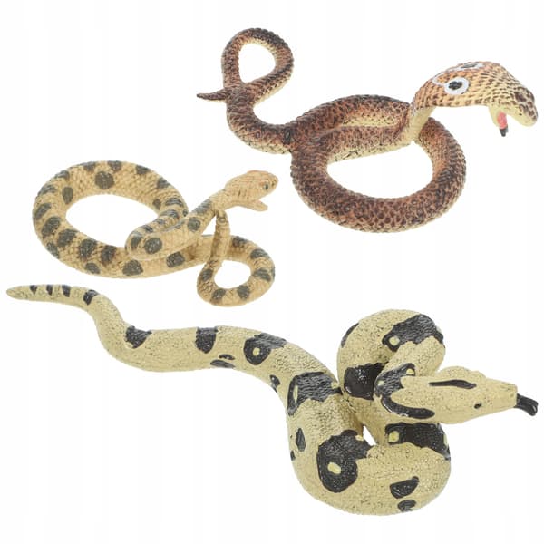 3 FUN SNAKE FIGURINES – REALISTIC GADGETS