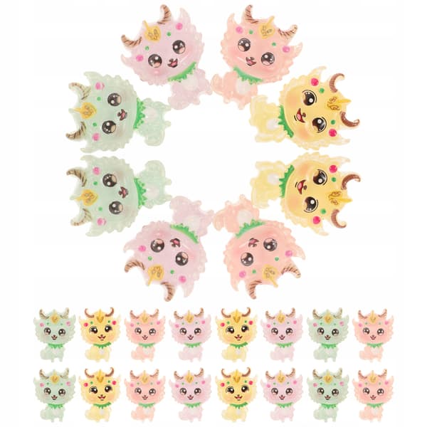25 resin dragons for decorating mobile phone cases