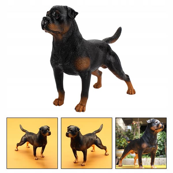 DECORATIVE BLACK PLASTIC DOG MODEL FOR THE HOME AND EDUCATION