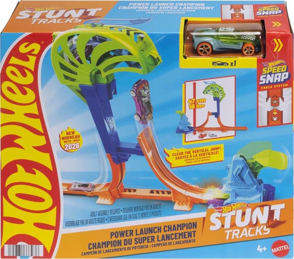 Hot Wheels Stunt Tracks Vertical Track with 1:64 Scale Car
