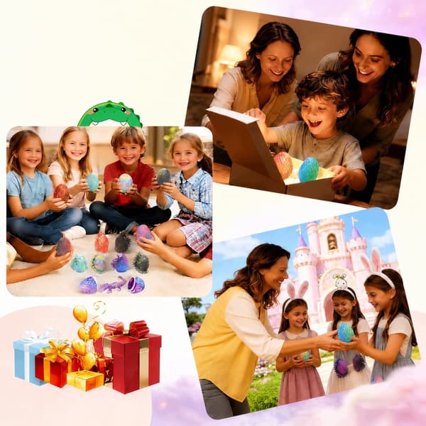 SET OF 12 3D DRAGON EGGS – CREATIVE MOVING DRAGON GIFT SET