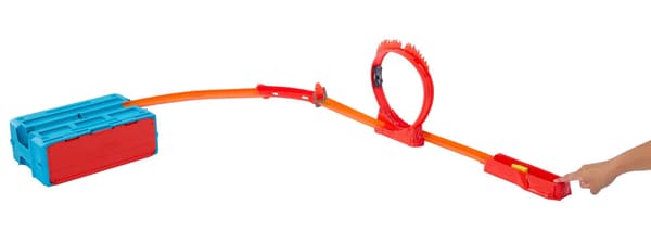 HOT WHEELS STUNT TRACK SET: FIRE LOOP – set with a car