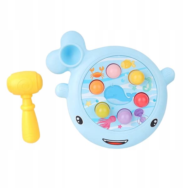 Whack-a-Mole Game: Fine Motor Skills – Early Learning Toy for 3-Year-Olds – Blue