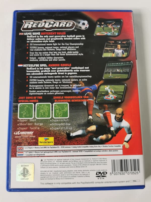 RedCard: Same Game, Different Rules – PS2, PlayStation 2, PAL, Midway, 2002